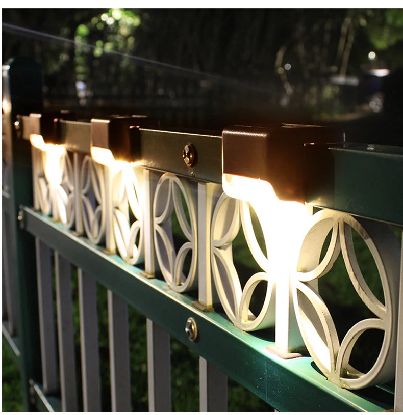 1/4/8/12Pcs Solar LED Step Lights – Waterproof Outdoor Deck & Stair Lamps for Garden, Patio, and Pathway Decor