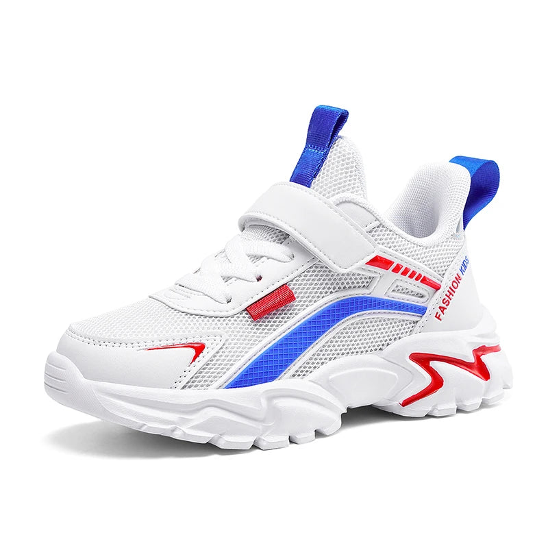 Lightweight Kids' Black Mesh Sneakers – Breathable & Non-Slip