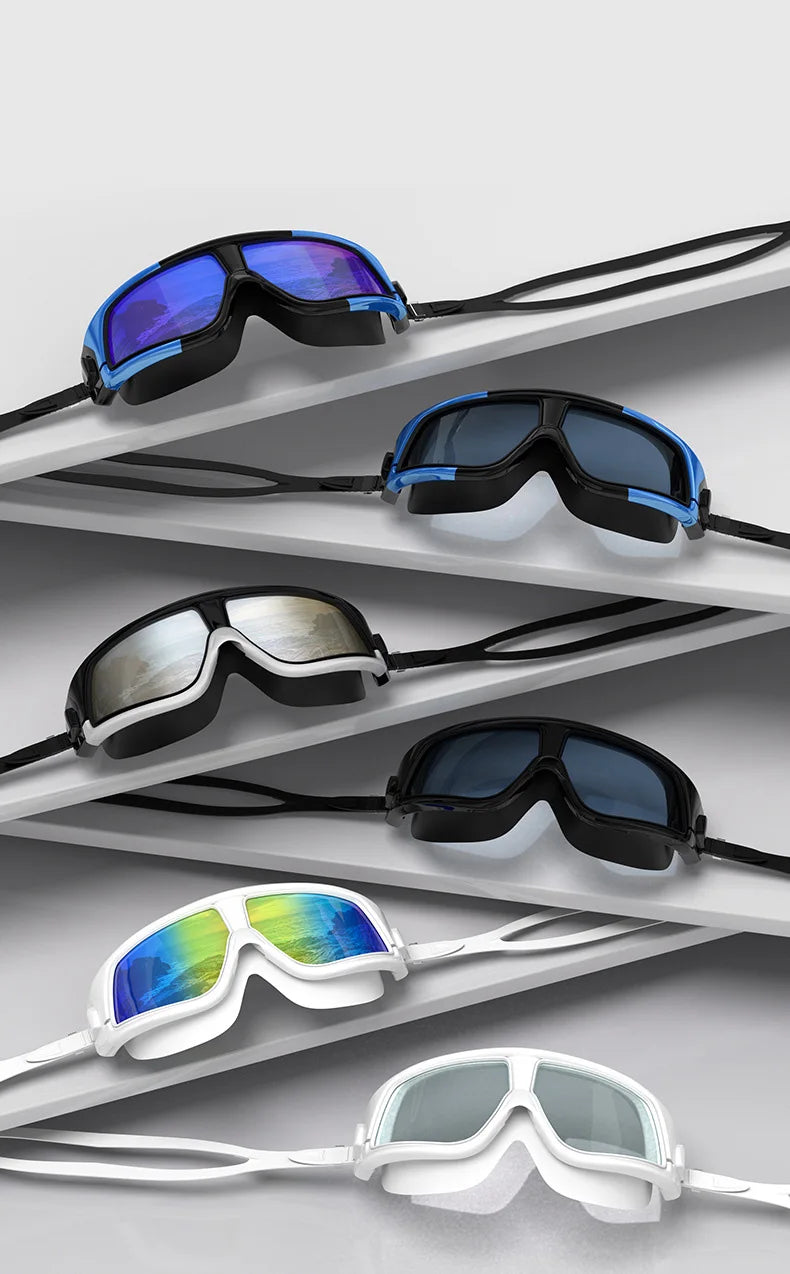 Large Frame HD Anti-fog Swimming Goggles