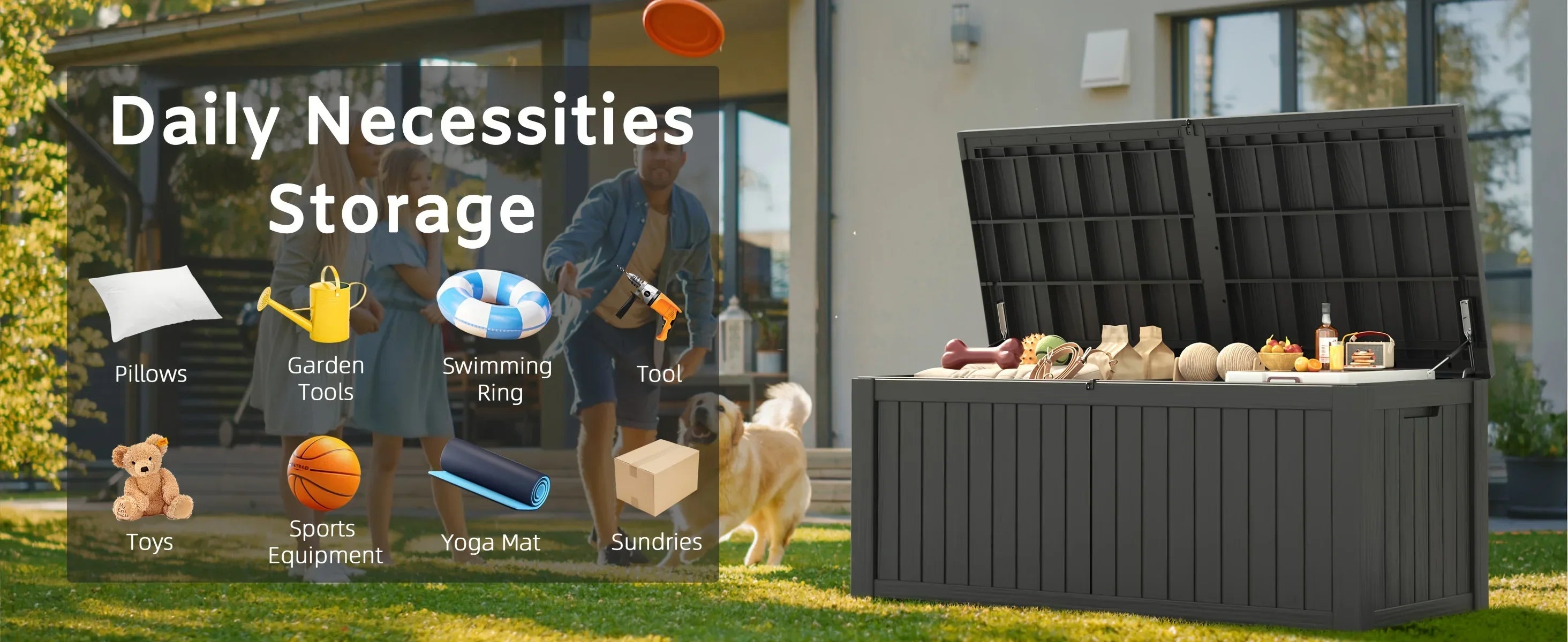 Resin Outdoor Storage Deck Box – 150/100/32 Gallon Weather-Resistant Patio Organizer