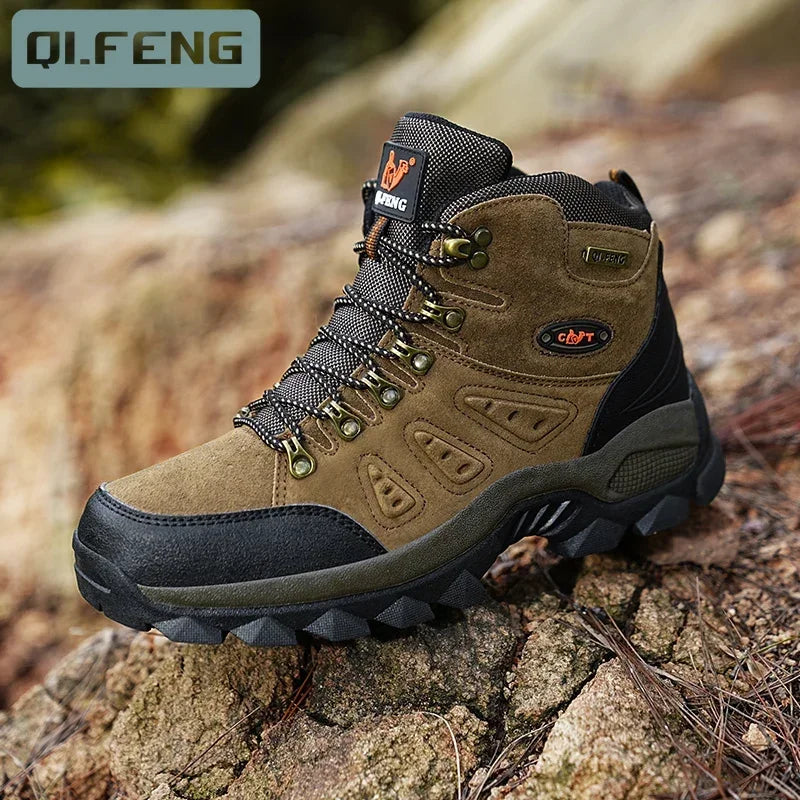 Plus Size Unisex High-Top Hiking Sneakers – Non-Slip Outdoor Boots