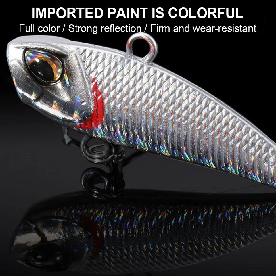 WALK FISH Metal Spinner Bait VIB Lure – 7g/11g/15g/21g Trolling Wobbler with Rotating Tail