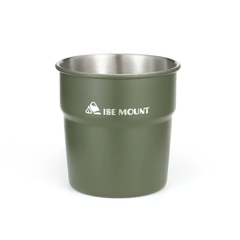 ISE MOUNT Stainless Steel Camping Cup with Storage Bag