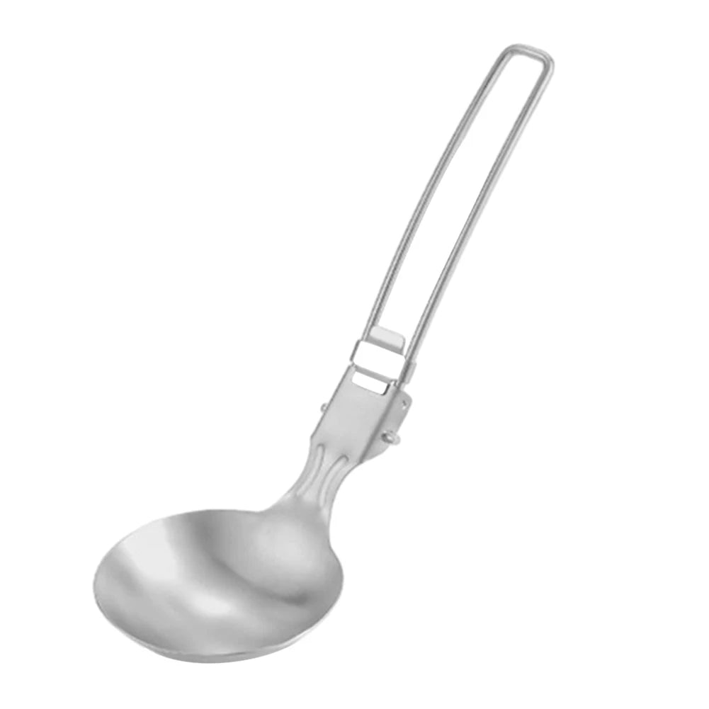 Folding Spatula Spoon – Stainless Steel Outdoor Cooking Tool