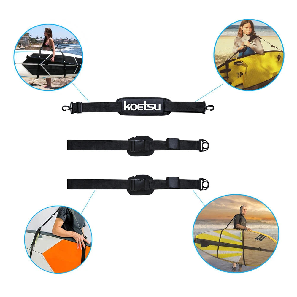 Adjustable Surfboard Shoulder Belt – Paddle Board Carry Sling