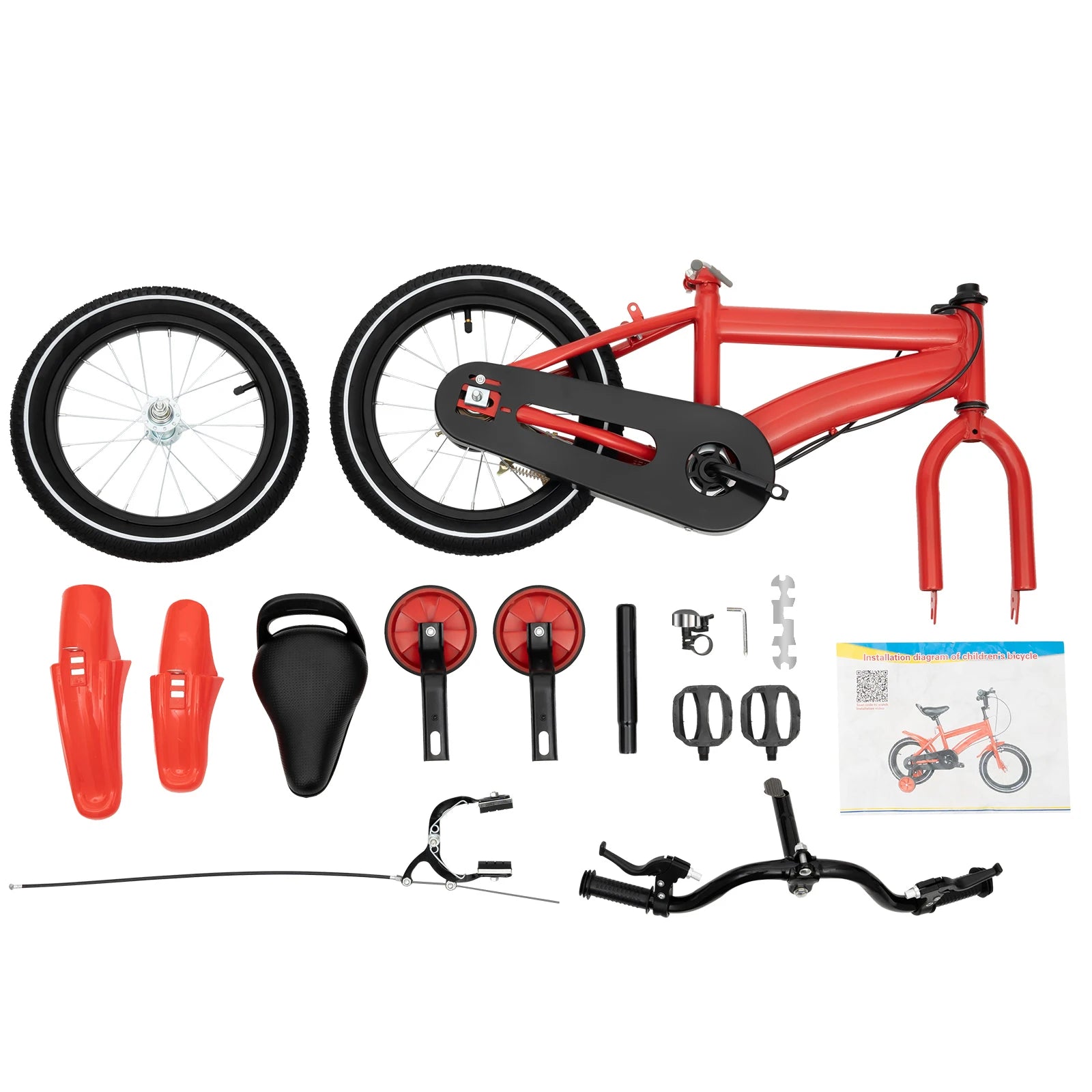 14-Inch Kids Bike with Training Wheels – Adjustable Bicycle for Boys & Girls Ages 2–5