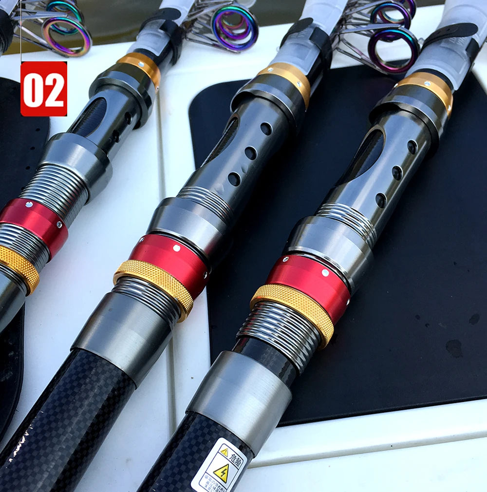 Telescopic Carbon Fiber Fishing Rod & Reel Combo 1.8–3.6m