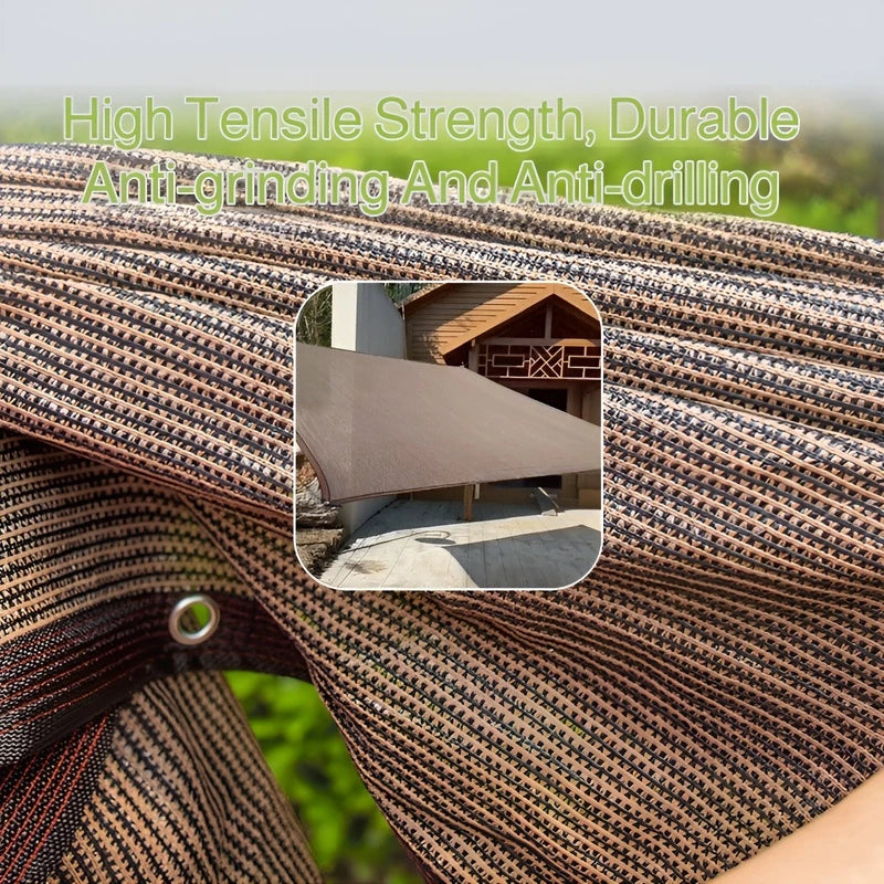Thickened High-Density Sun Protection Net – Perforated Edge Outdoor Sunshade