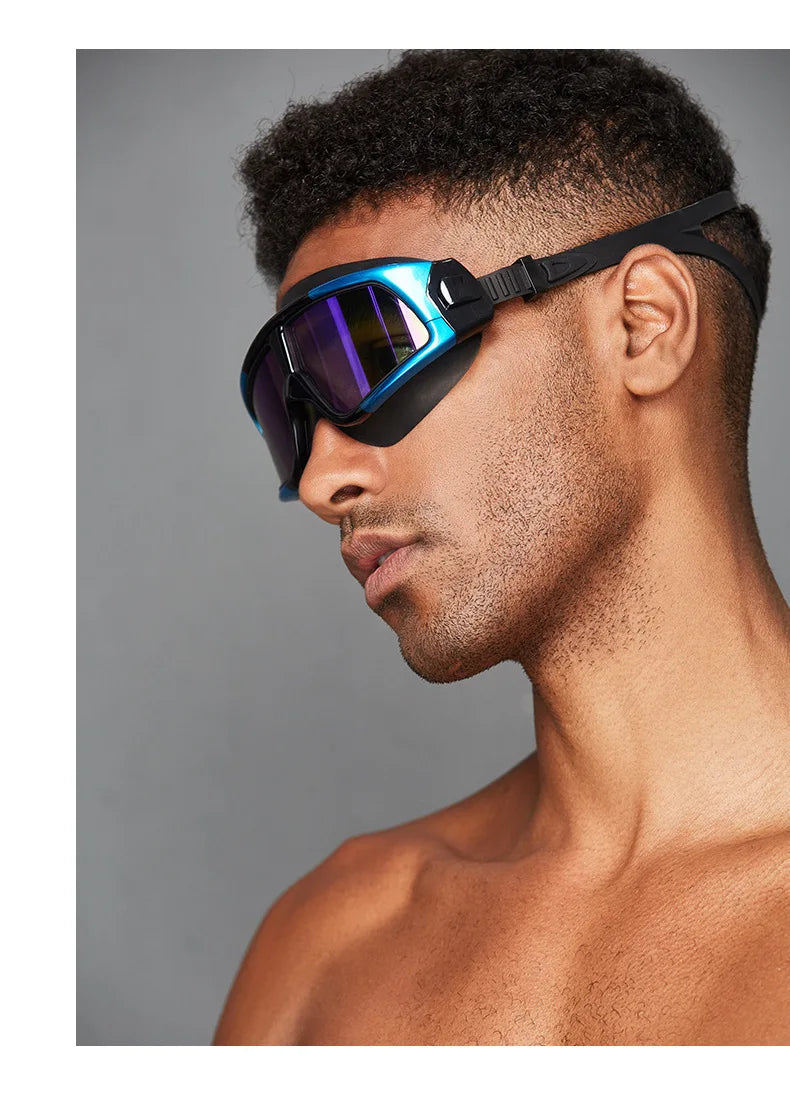 Large Frame HD Anti-fog Swimming Goggles