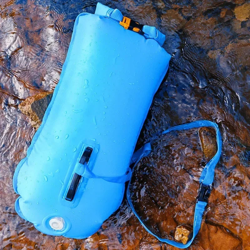 Inflatable Swim Buoy Dry Bag – Towable Waterproof Safety Float