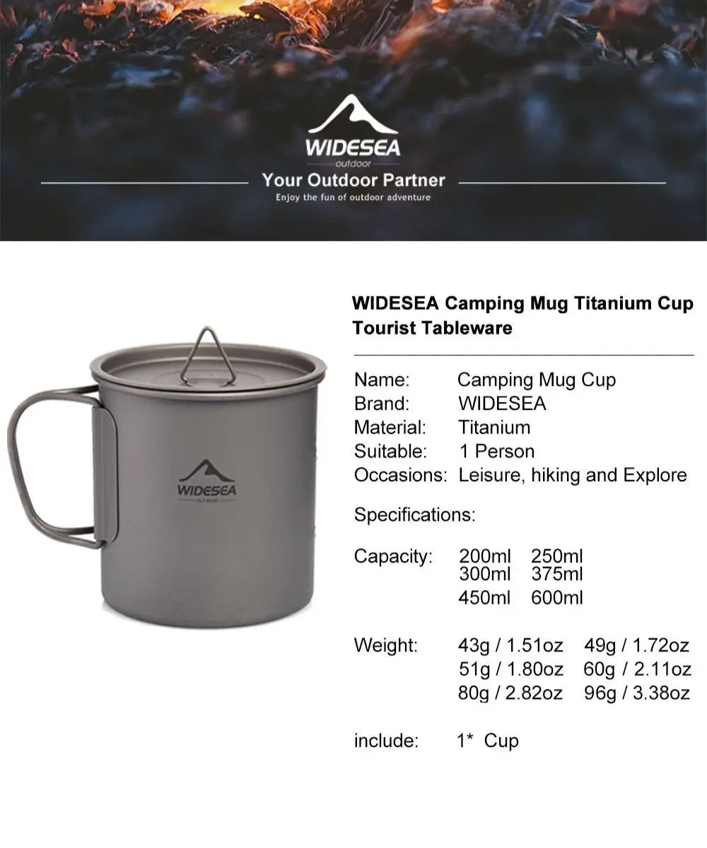 Widesea Titanium Camping Mug