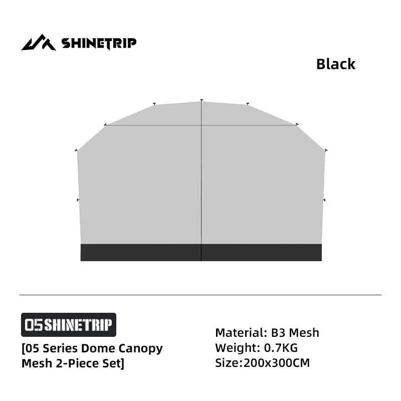 ShineTrip Waterproof Silver-Coated Camping Canopy