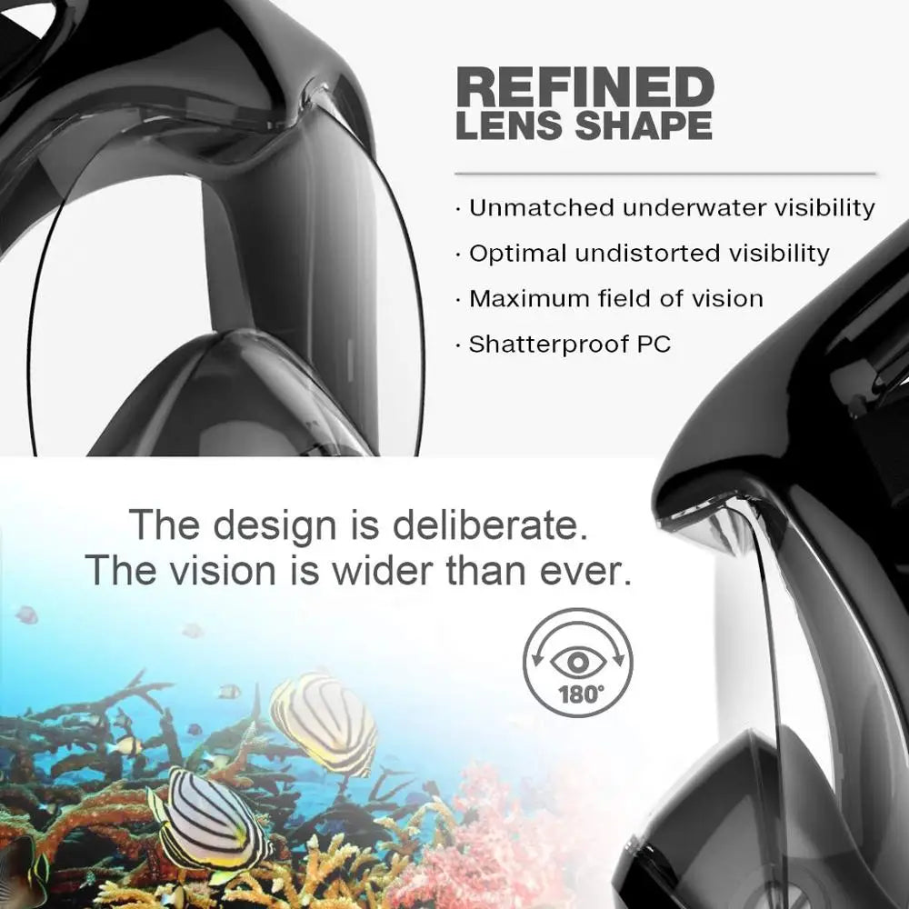 Full-Face Anti-Fog Diving Mask – Waterproof Snorkeling Gear for Adults & Kids