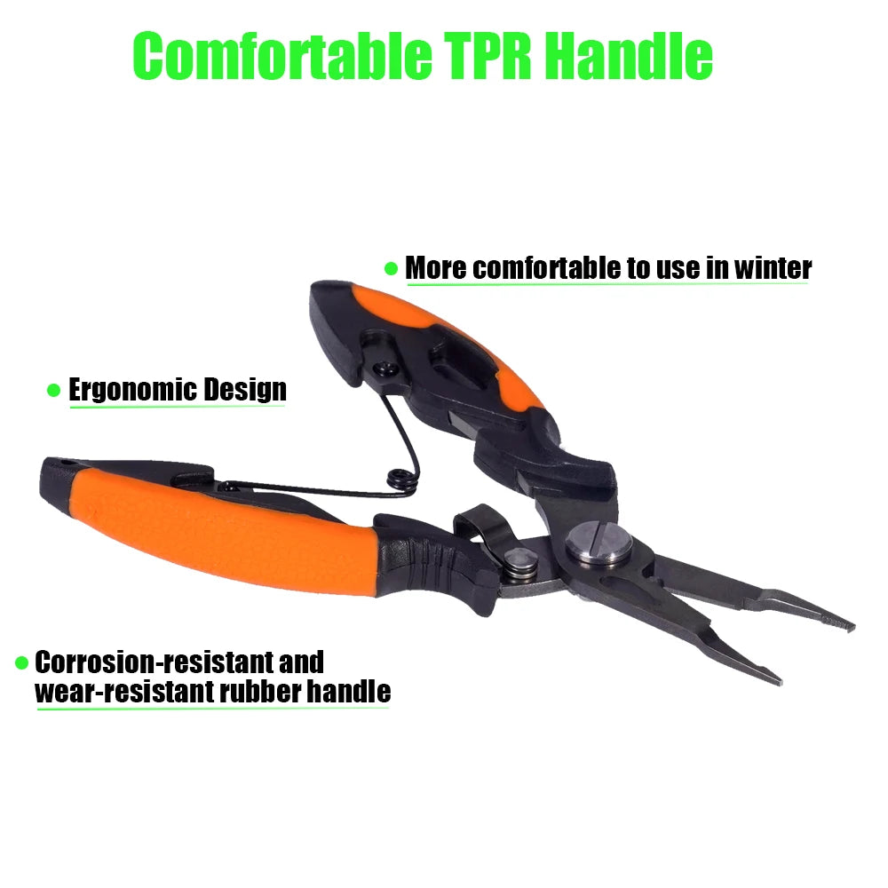 Multifunctional 420 Stainless Steel Fishing Pliers – Line Cutter & Hook Remover
